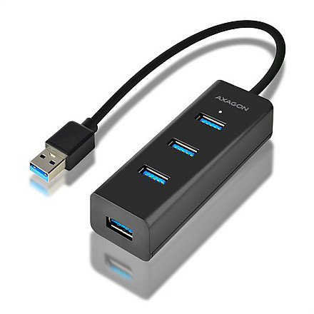 AXAGON Four-port USB 3.0 hub with fast charging and power support | HUE-S2B - 13