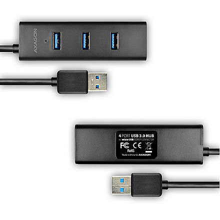 AXAGON Four-port USB 3.0 hub with fast charging and power support | HUE-S2B - 12