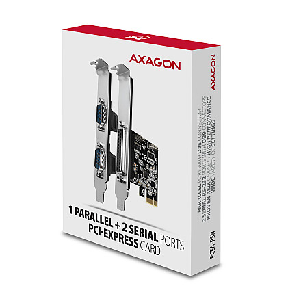 AXAGON PCI-Express card with one parallel and two serial ports 250 kbps | PCEA-PSN - 5