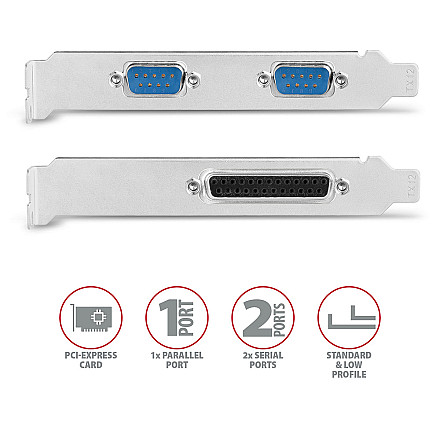 AXAGON PCI-Express card with one parallel and two serial ports 250 kbps | PCEA-PSN - 3