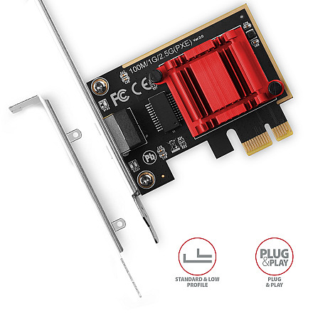 AXAGON PCI-Express network card with 2.5 Gbit/s transmission rate and PXE support | PCEE-G25 - 3