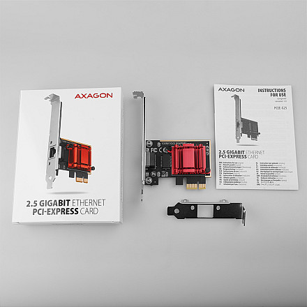 AXAGON PCI-Express network card with 2.5 Gbit/s transmission rate and PXE support | PCEE-G25 - 5