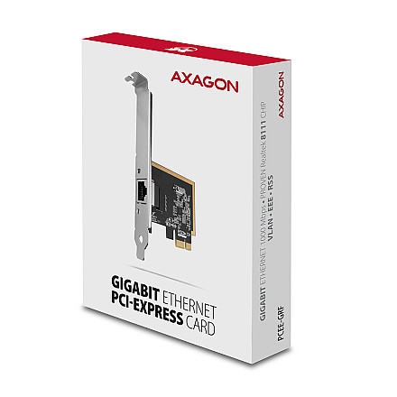 AXAGON Gigabit Ethernet PCI-Express network card with proven Realtek chipset version | PCEE-GRF - 6