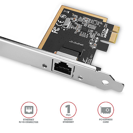AXAGON Gigabit Ethernet PCI-Express network card with proven Realtek chipset version | PCEE-GRF - 2