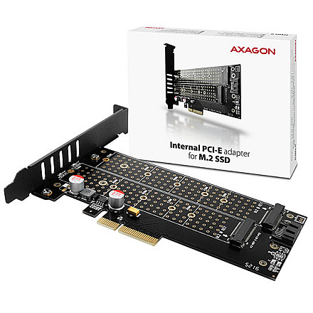 AXAGON PCI-Express x4 adapter to connect up to two M.2 disks to a computer | PCEM2-D - 12
