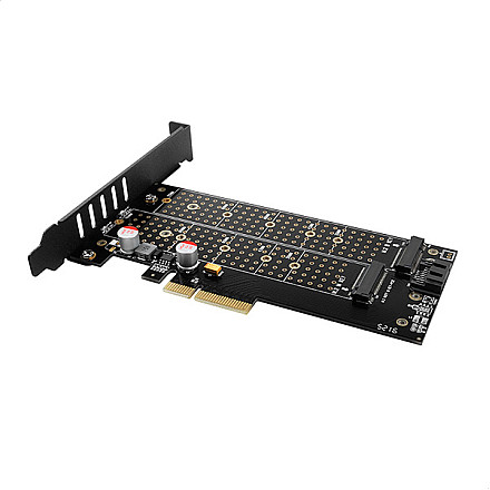 AXAGON PCI-Express x4 adapter to connect up to two M.2 disks to a computer | PCEM2-D - 2