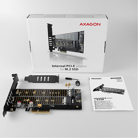 AXAGON PCI-Express x4 adapter to connect up to two M.2 disks to a computer | PCEM2-D - 10