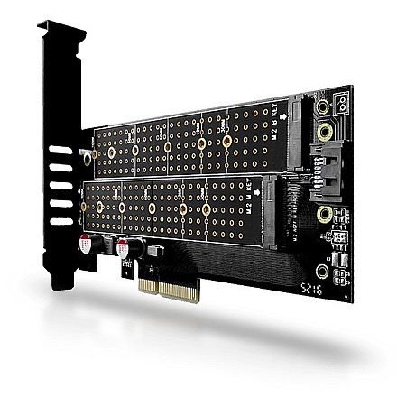 AXAGON PCI-Express x4 adapter to connect up to two M.2 disks to a computer | PCEM2-D - 1