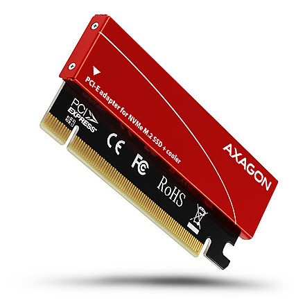 AXAGON PCI-Express x16 internal adapter to connect an NVMe M.2 SSD to a desktop | PCEM2-S - 1