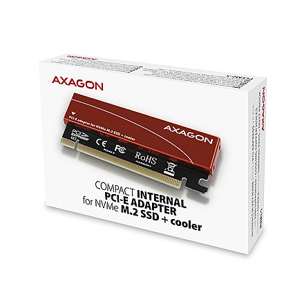 AXAGON PCI-Express x16 internal adapter to connect an NVMe M.2 SSD to a desktop | PCEM2-S - 12