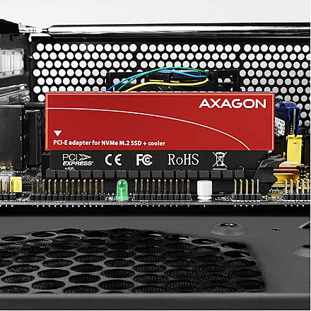 AXAGON PCI-Express x16 internal adapter to connect an NVMe M.2 SSD to a desktop | PCEM2-S - 10