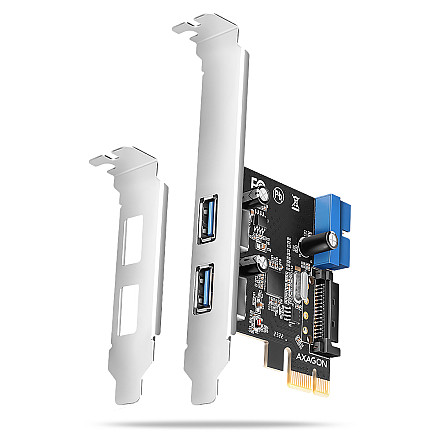 AXAGON PCI-Express card with a pair of internal and a pair of external USB 5Gbps ports | PCEU-232RS - 1
