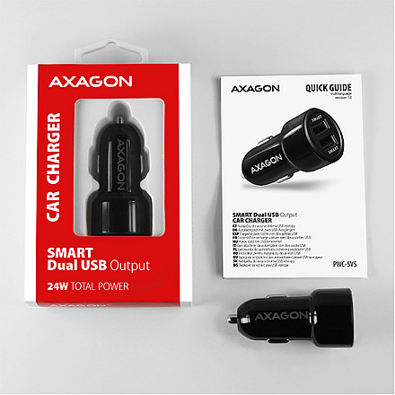 AXAGON Dual car charger, 24W | PWC-5V5 - 12