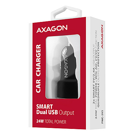 AXAGON Dual car charger, 24W | PWC-5V5 - 13