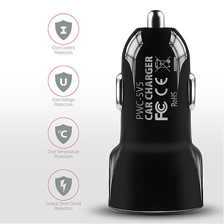 AXAGON Dual car charger, 24W | PWC-5V5 - 9