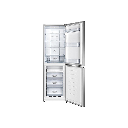 Gorenje NRK418ECS4 Refrigerator, E, Free standing, Combi, Height 182.4 cm, Net Fridge 171 L, Net Freezer 85 L, Grey | Gorenje - 2