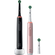 Oral-B Electric Toothbrush Pro 3 3900N Black/Pink Duopack Rechargeable
