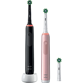 Oral-B Electric Toothbrush Pro 3 3900N Black/Pink Duopack Rechargeable