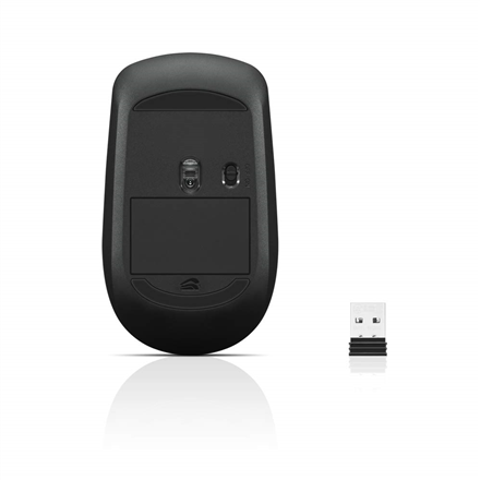 Lenovo | Wireless Mouse | Wireless mouse | 400 | Wireless | 2.4 GHz Wireless via Nano USB | Black | 1 year(s) - 3