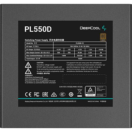 Deepcool PL550D-FC PSU, Black - 3