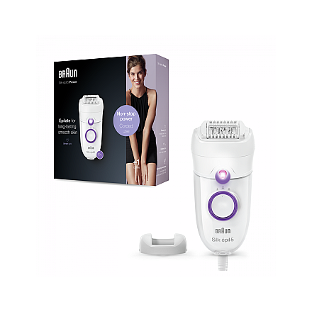Braun | Epilator | SE5505P Silk-epil | Operating time (max)  min | Bulb lifetime (flashes) | Number of power levels | White - 2