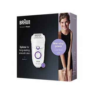 Braun | Epilator | SE5505P Silk-epil | Operating time (max)  min | Bulb lifetime (flashes) | Number of power levels | White
