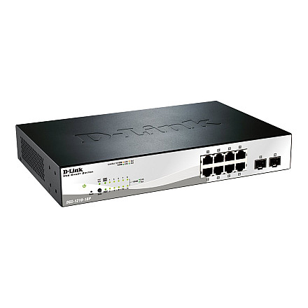 D-LINK DGS-1210-10P, Gigabit Smart III Комутатор with 8 10 - 2