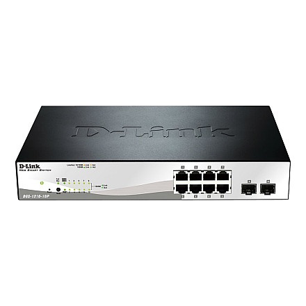 D-LINK DGS-1210-10P, Gigabit Smart III Комутатор with 8 10 - 3