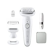 Braun Epilator | SES9-341 Silk-épil 9 | Operating time (max) 50 min | Number of power levels 2 | Wet & Dry | White