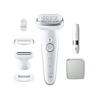 Braun Epilator | SES9-341 Silk-épil 9 | Operating time (max) 50 min | Number of power levels 2 | Wet & Dry | White