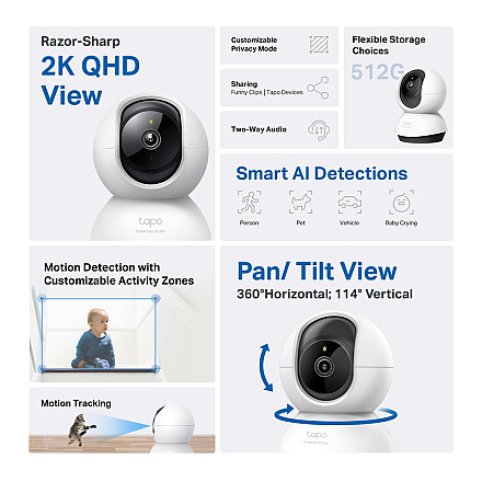 TP-LINK C220 Pan/Tilt Wi-Fi Camera - 2