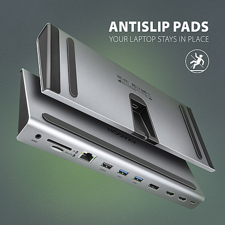 AXAGON USB-C 5Gbps TRIPLE 4K DISPLAY 11in1 Hub | HMC-4KX3 - 9