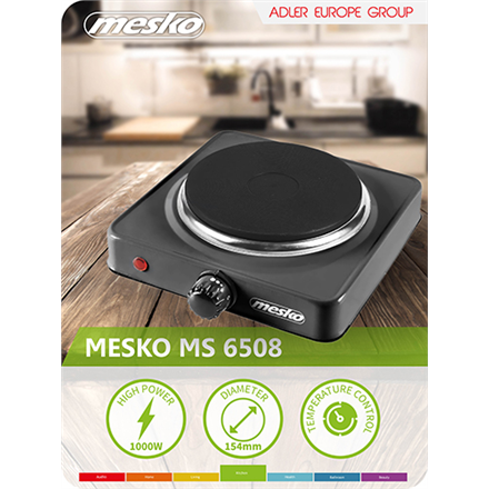 Mesko Гарячої плити MS 6508 Кількість конфорок/зон для готування 1 - 4