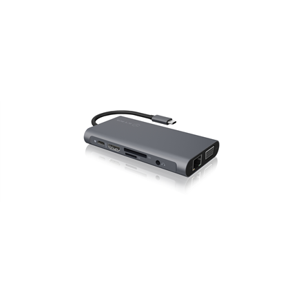 Icy Box IB-DK4040-CPD USB Type-C™ DockingStation with two video interfaces Raidsonic - 2