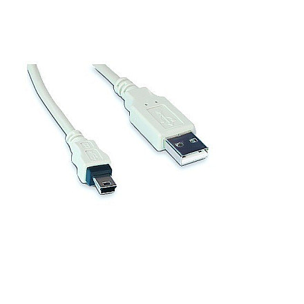 Кабель USB Cablexpert, Штекер, 4 pin USB Тип A - Штекер, Бежевий, Mini-USB Тип B, 0,9 м, Гарантія 12 міс. - 5