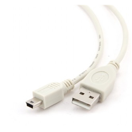 Кабель USB Cablexpert, Штекер, 4 pin USB Тип A - Штекер, Бежевий, Mini-USB Тип B, 0,9 м, Гарантія 12 міс. - 3