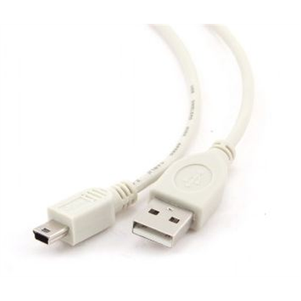 Кабель USB Cablexpert, Штекер, 4 pin USB Тип A - Штекер, Бежевий, Mini-USB Тип B, 0,9 м, Гарантія 12 міс. - 2