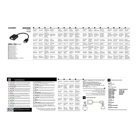 AXAGON | RVH-VGN, HDMI - VGA Reduction Адаптер | 0.15 m - 11