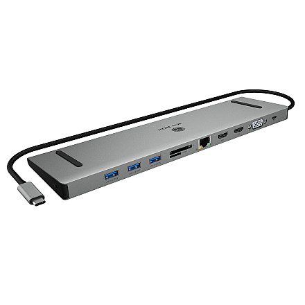Raidsonic Docking Station | IB-DK2106a-CPD | Ethernet LAN (RJ-45) ports 1 | VGA (D-Sub) ports quantity 1 | HDMI ports quantity 2 - 1