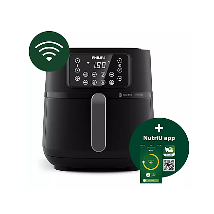 Philips | XXL Connected Air Fryer | HD9285/93 Seria 5000 | Moc 2000 W | Pojemność 7,2 L | Czarny - 3