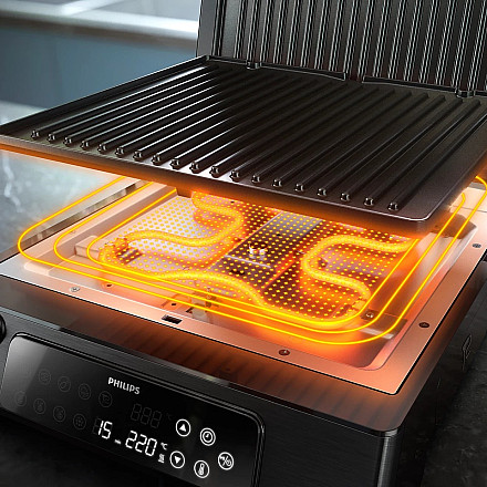 Philips | Contact Grill | HD6307/70 7000 series | Table | 2200 W | Black - 4