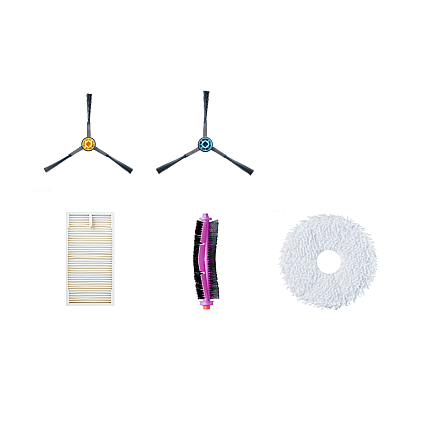 Midea Spare Parts Kit for V12: 6x Side brushes, 2x Roller brushes, 3x HEPA Filters, 4x Mops, 3x Dust Bags - 1