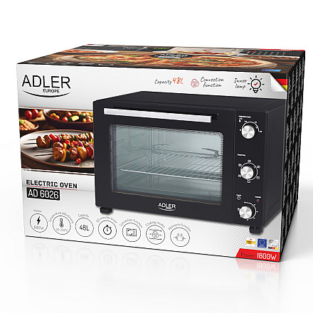 Adler Electric oven | AD 6026 | 48 L | 1800 W | Black - 2