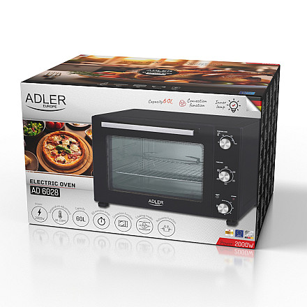 Adler Electric oven | AD 6028 | 60 L | 2000 W | Black - 2