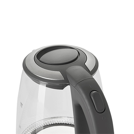 Adler | Czajnik | AD 1286 | Standard | 2200 W | 2 L | Plastik/szkło | Podstawa obrotowa 360° | Szary/przezroczysty - 8