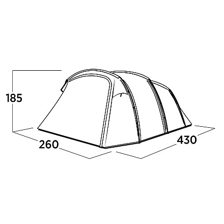 Easy Camp Hamra 4 Tunnel Tent for 4 persons, Grey | Easy Camp - 6