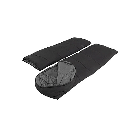 Easy Camp Raven Square Double 5°C, 220 x 150 cm, Two-way open-end, L-shaped, autolock, Teal, Black | Easy Camp - 2