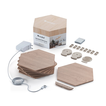 Nanoleaf Elements Wood Look Hexagons Starter Kit (13 panels) Nanoleaf - 1