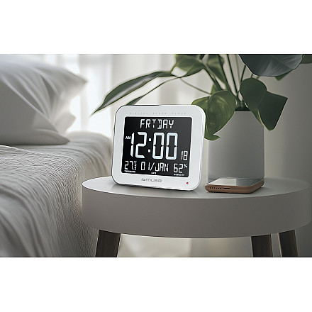 Muse | Wall Clock with Alarm Function | M-090 WMC | White - 2