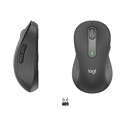 Logitech Signature M650 L Left Wireless Mouse, RF Wireless + Bluetooth, 2000 DPI, Graphite | Logitech - 3